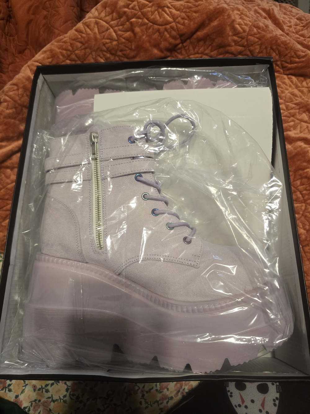 Demonia Shaker-52 Lavender Vegan Suede / 9